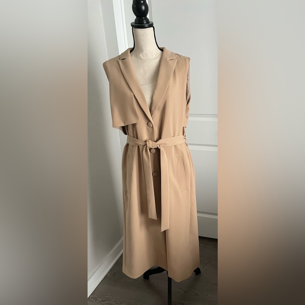 Vince Camuto Beige Sleeveless Maxi Dress
